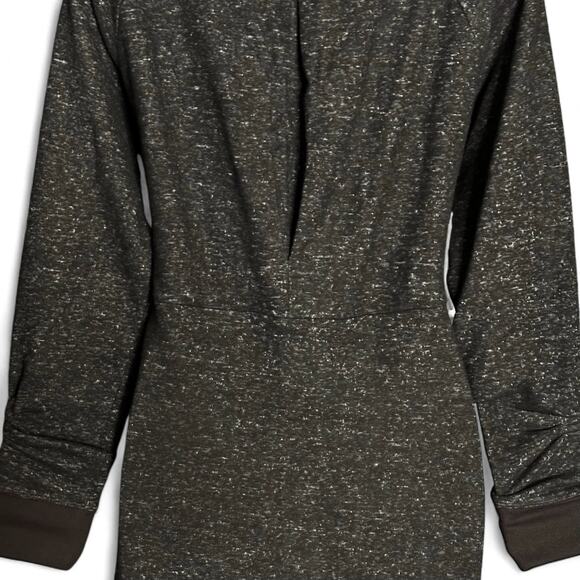 CAbi PJ Sweater Dress XS Black Marled Boho V Neck Long Sleeve Casual Cozy Knit - Picture 7 of 10